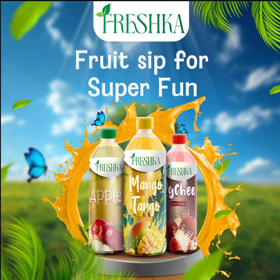 Freshka hero group shot with all three flavours